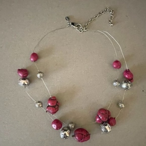 Chicos Dyed Red Turquoise (made a little Pink) Gorgeous - Picture 3 of 6